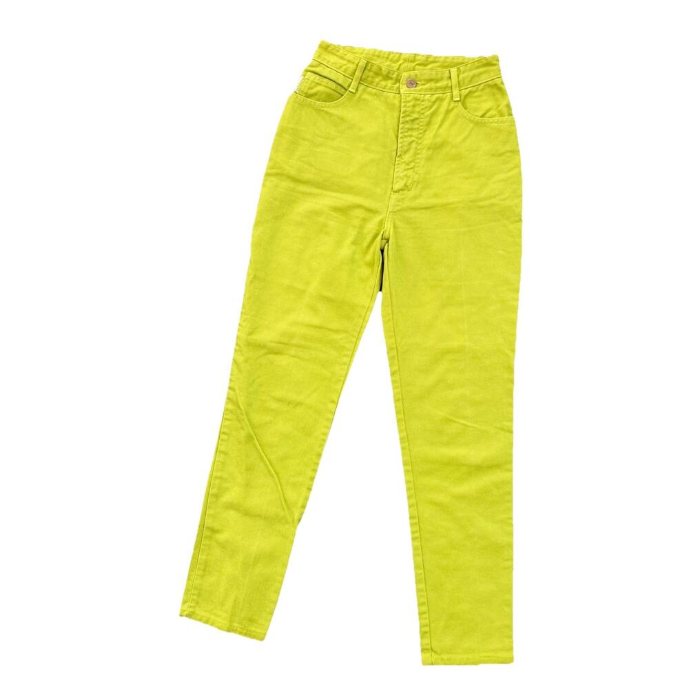 Bongo Style 1-11 VTG Lime green Jeans Tapered Leg Junior Size 3 Vtg